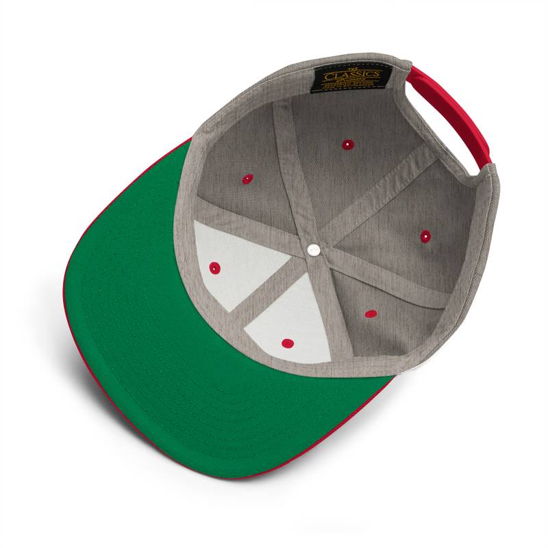 Holographic YOUniverse Snapback Cap – Holographic Universe Clothes Unisex (Navy Text) - Image 8