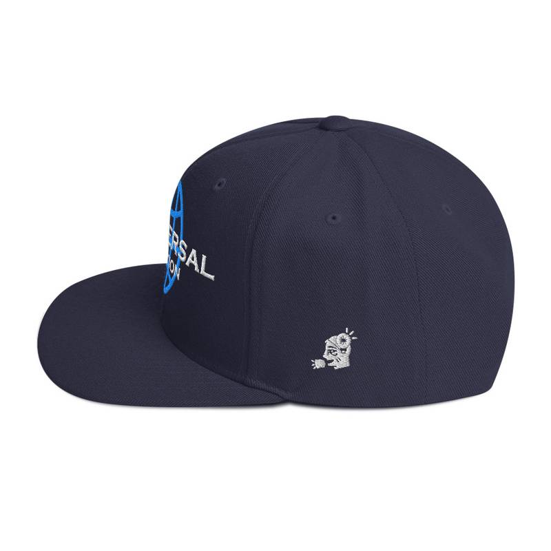 Multiversal Simulation Snapback Cap – Unisex Holographic Universe Clothes (White Text) - Image 35