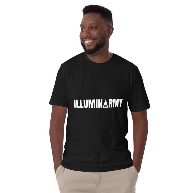 Illuminarmy T-Shirt – Unisex 100% Cotton Illuminati Tee | Inspirational Activist Clothes (White Text) - Image 3